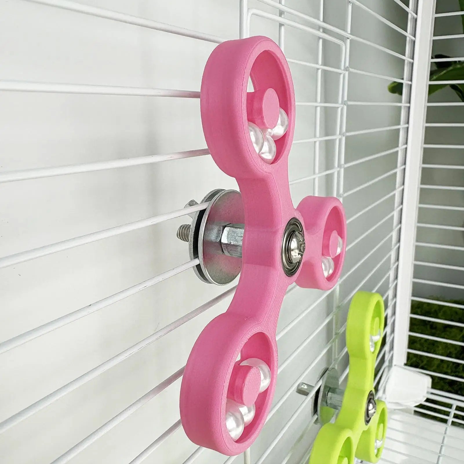 Bird Toys Interactive Rotating Spinner Wheel Cage Accessories