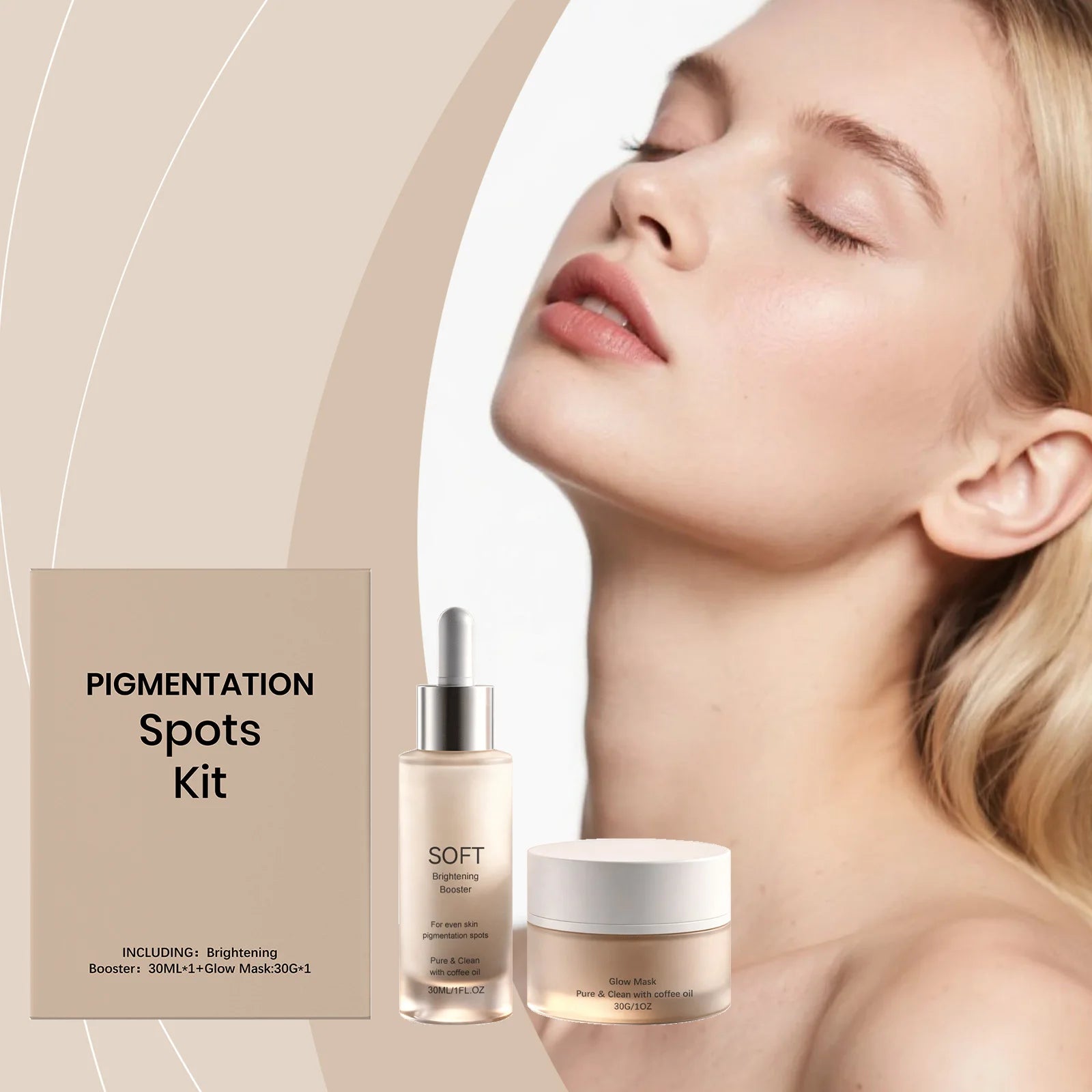 Brightening Essence Mask Set Hydrate Skin Reduce Face Pigment Dark Spot Dullness Brighten Complexion Fit All Skin Skincare Kit Zpaxo