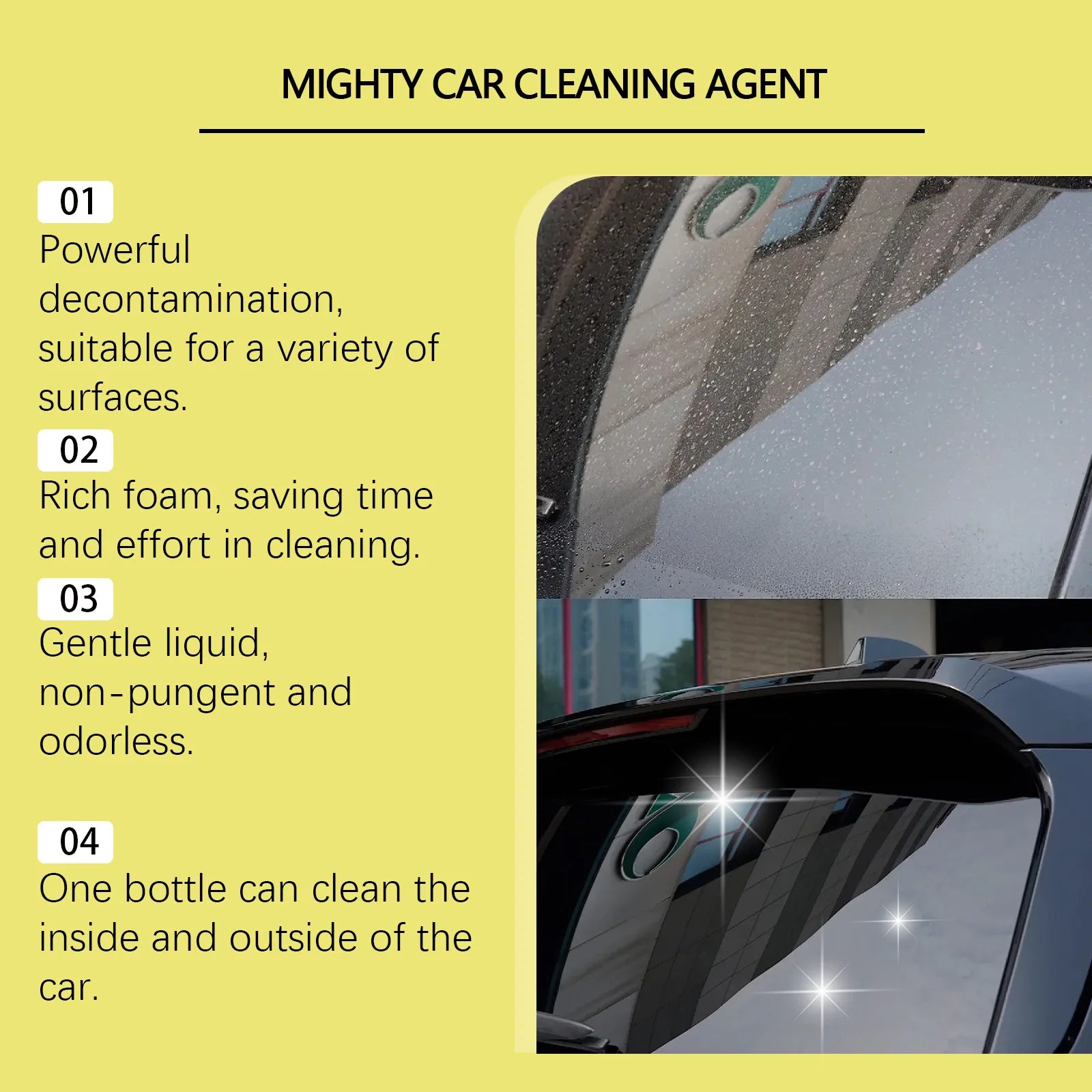 Homonth Mighty Car Cleaner Spray – Interior & Exterior 120ml Car Cleaning Spray Zpaxo