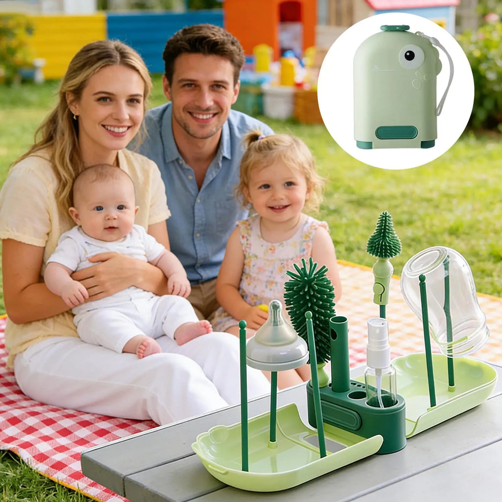 Kids Bottle Cleaning Kit Portable Multifunctional Cleaning Kit Storage Box Cup Washing Cleaner Kit For Adults Lovers Families Zpaxo