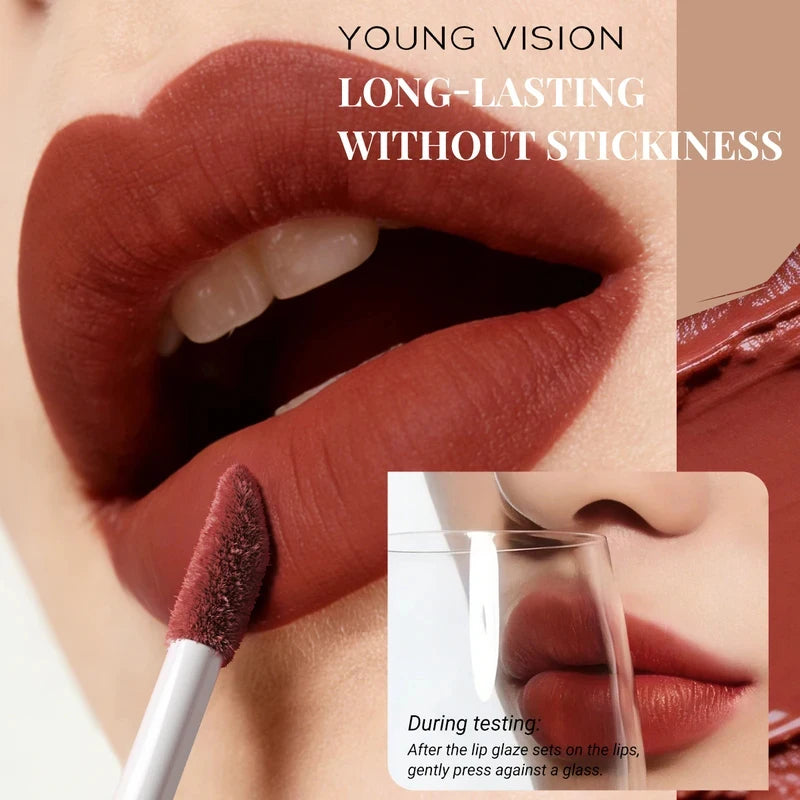 Waterproof Lip Glaze 8 Colors Velvet Matte Long-lasting Transfer-proof Easy Application Matte Lip Gloss 1PC Zpaxo