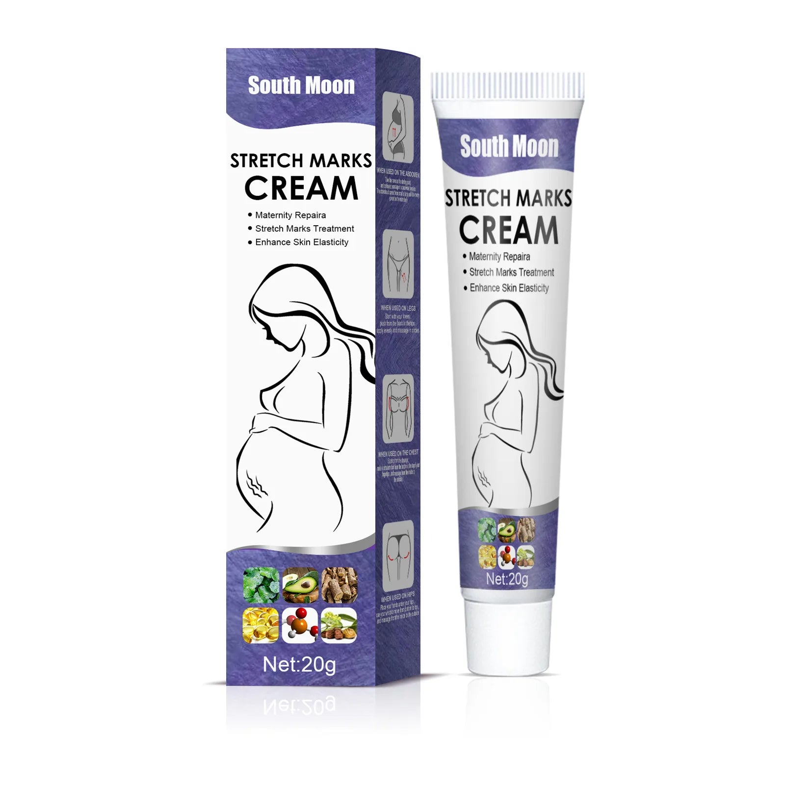 South Moon Stretch Mark Cream – Fade & Firm Skin | 20g Stretch Mark Cream Zpaxo