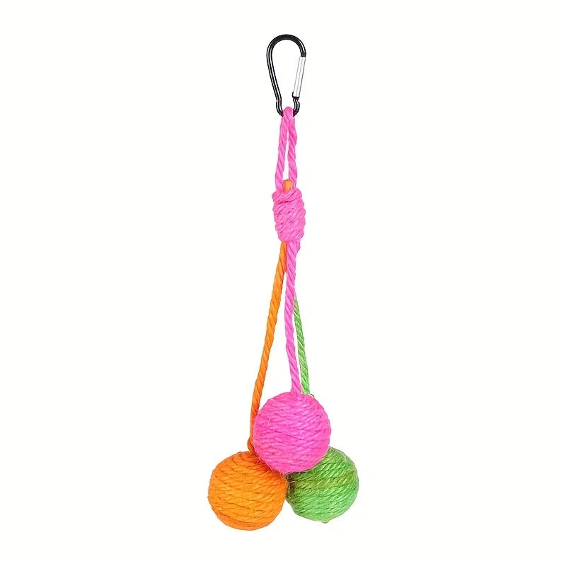 Random Cat Toys Sisal Balls Grinding Teeth Sharpening Claws Hangable