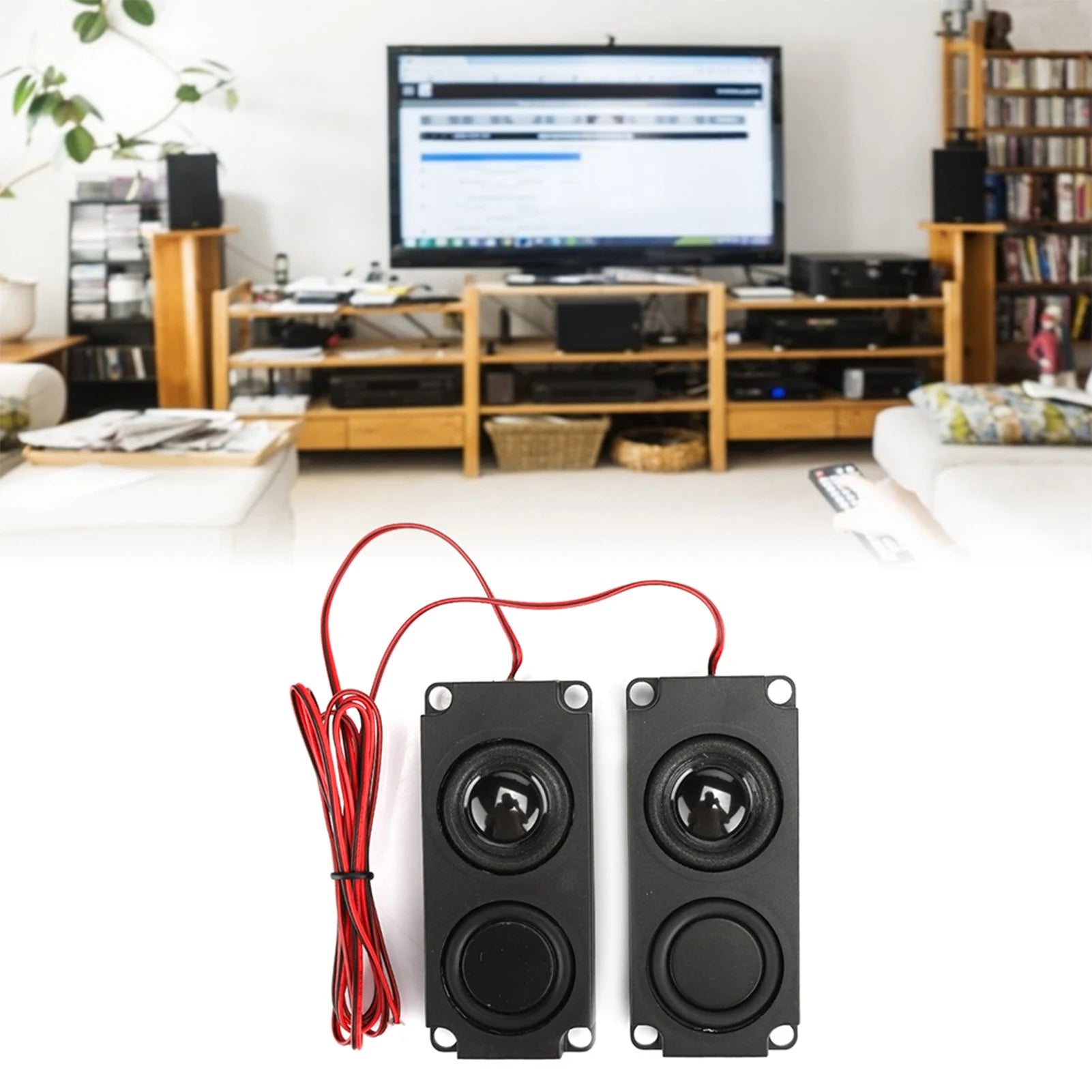 8Ω 5W Loudspeaker Magnetic Dual Speaker Heavy Bass Audio Cavity 40mm Portable Speaker for TV Monitor Zpaxo