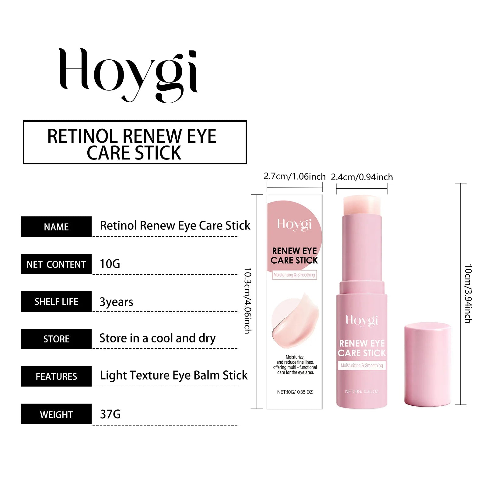 Hoygi Retinol Eye Cream, Serum, Stick & Patches | Anti-Wrinkle Retinol Eye Treatment Zpaxo Eye Stick