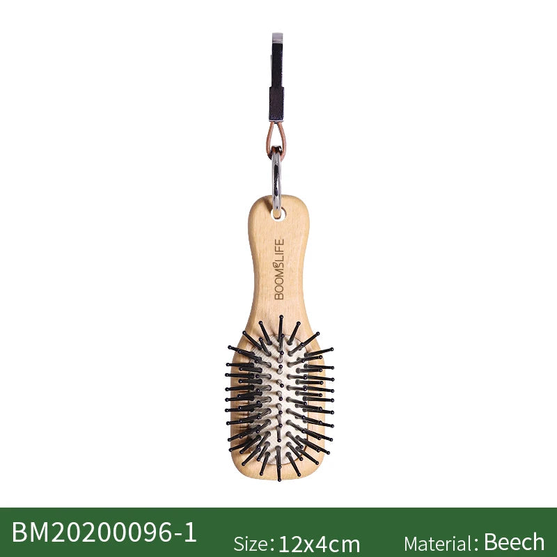 Portable Pocket Hair Comb Key Ring Mini Hair Brush Styling Small Travel Wide Tooth Comb Wood Airbag Massage Brush Bag Pendant Zpaxo Mini Brush A China Mainland