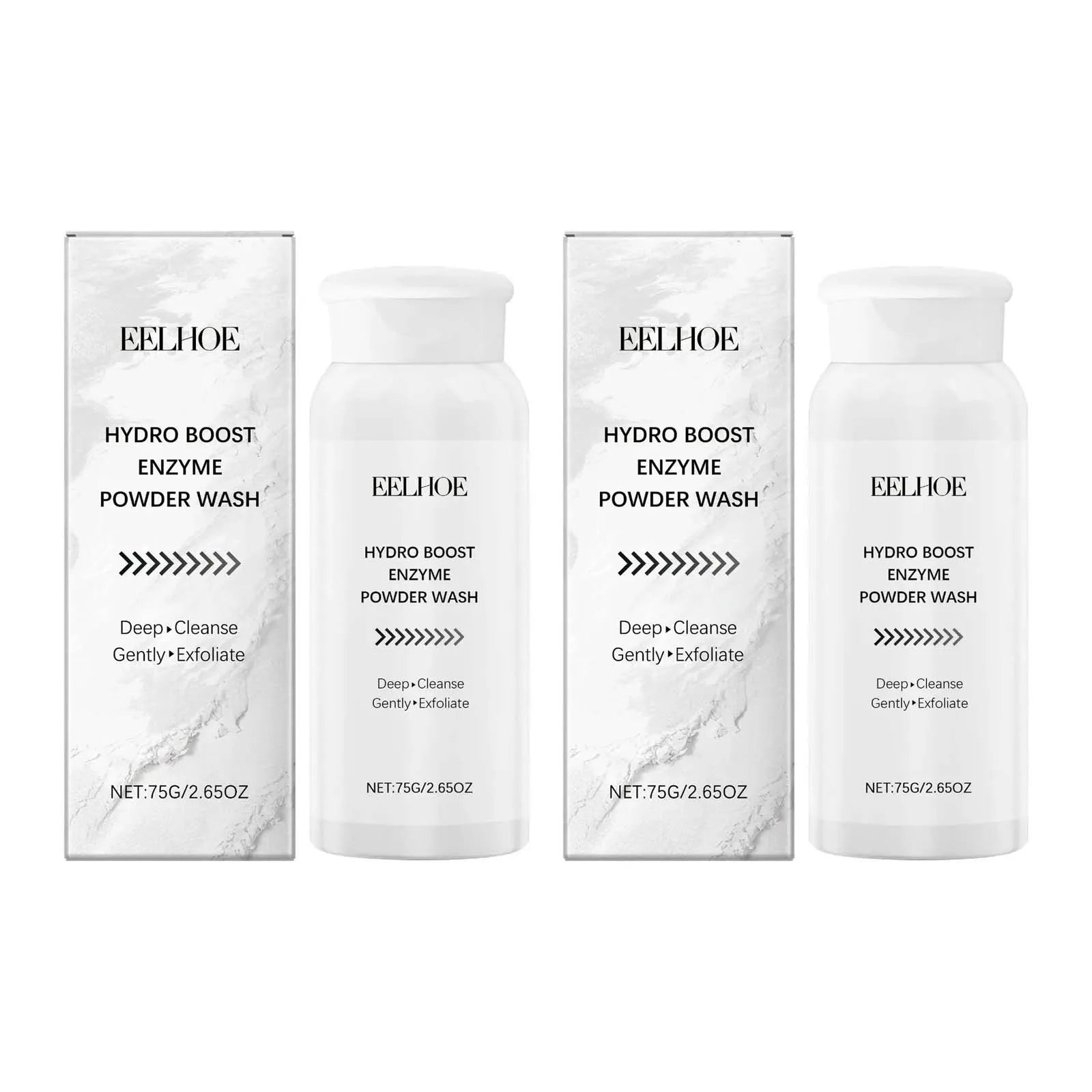 EELHOE Enzyme Face Powder Wash – Pore Cleanser & Oil Control Enzyme Face Cleanser Zpaxo 2 x 75g Boxed