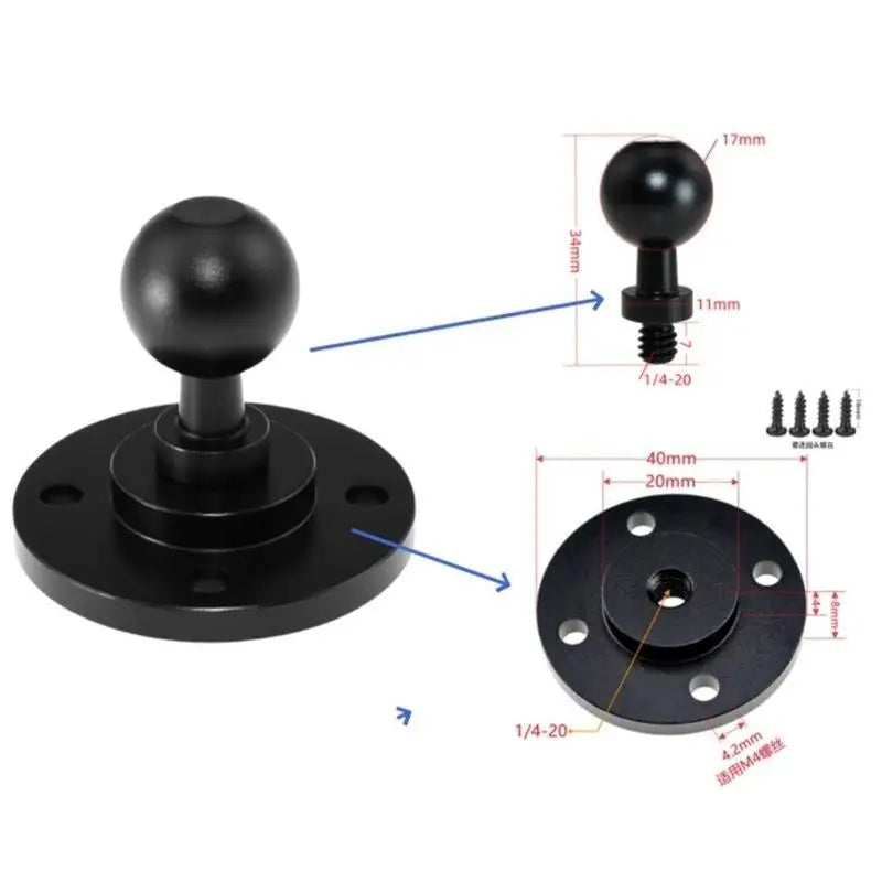 652F Ball Head Adapter Bracket Base Tripod Connectors Round Mount Zpaxo