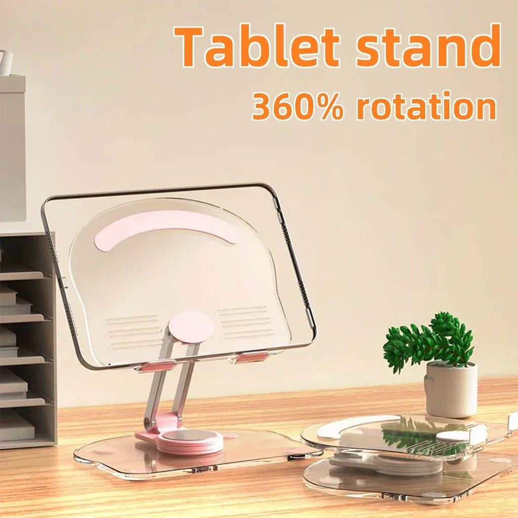 Transparent Rotating Stand Acrylic Plate Desktop Mobile Phone Tablet Zpaxo