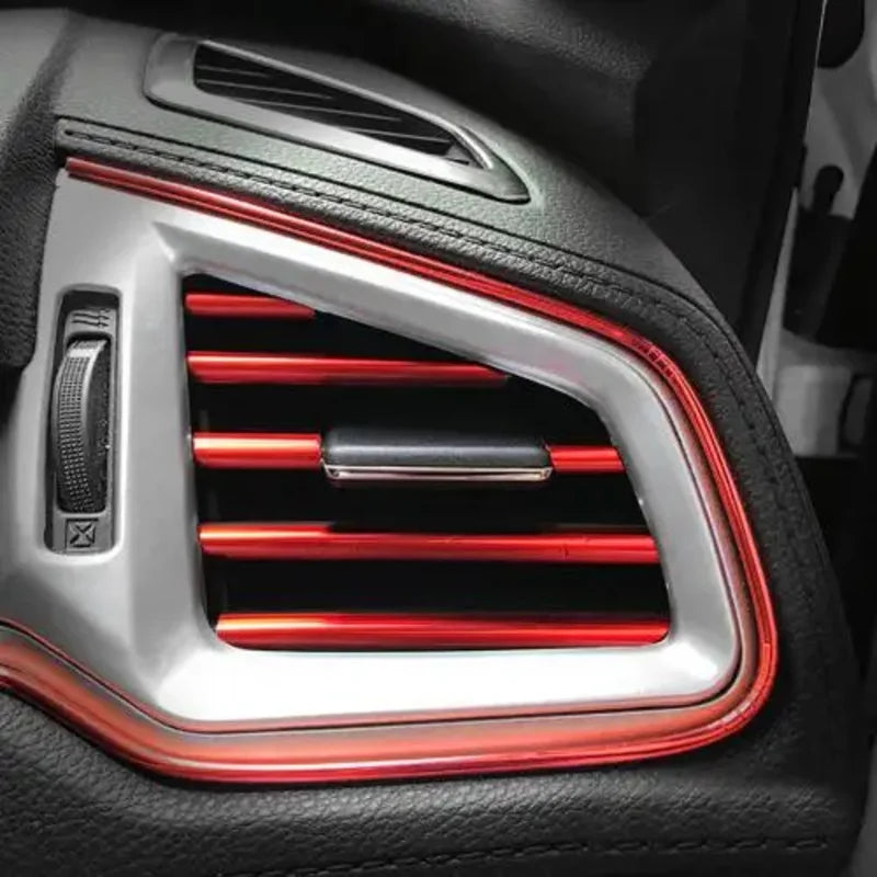 U-Shape Car Air Vent Trim Strips – 10/20PCS Chrome Decor