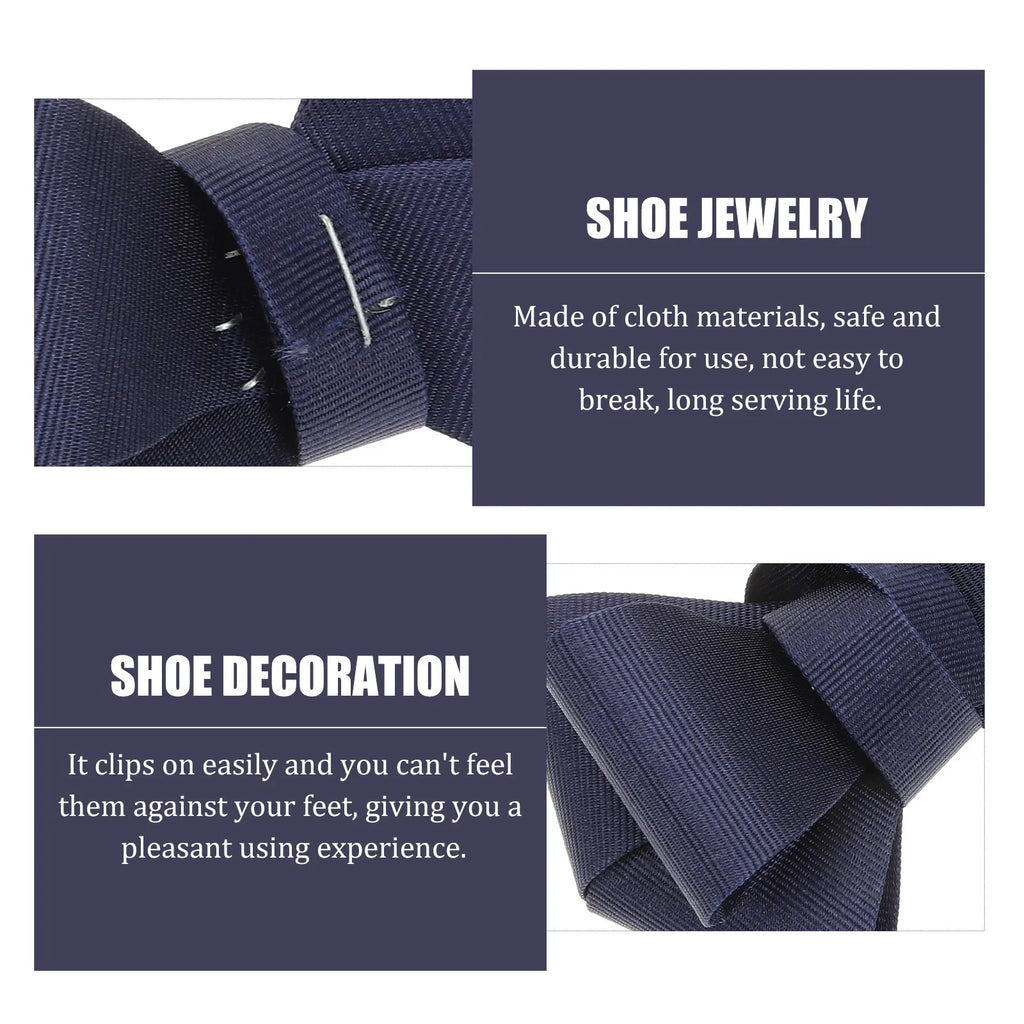 1Pair Bow Shoe Decor Clips Versatile Removable Accessories Flats