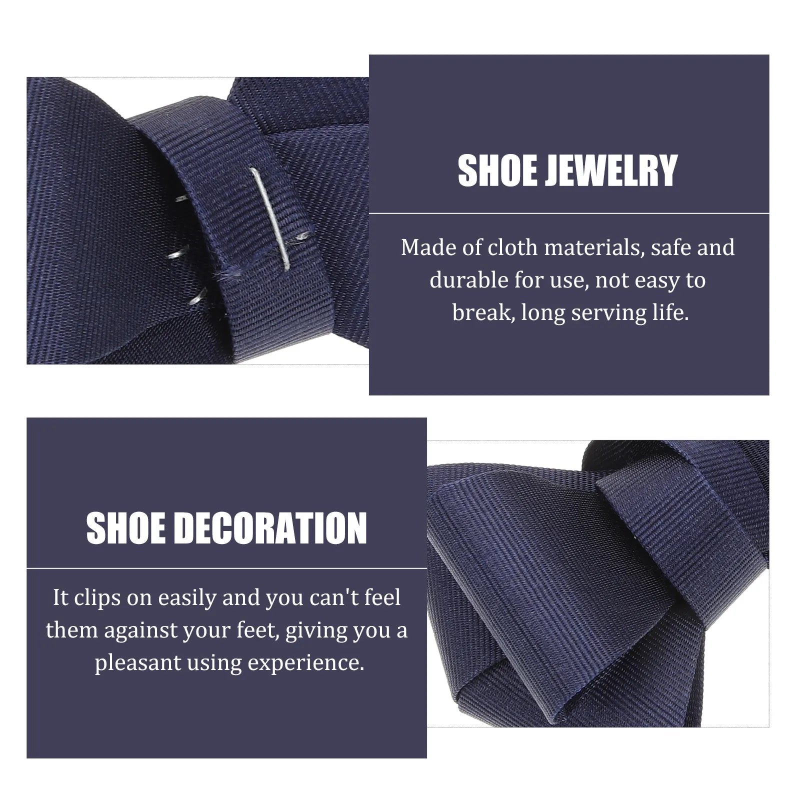 1Pair Bow Shoe Decor Clips Versatile Removable Accessories Flats