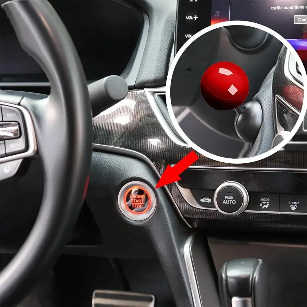 Metal Push to Start Button Cover – Car Engine Start Stop Decor