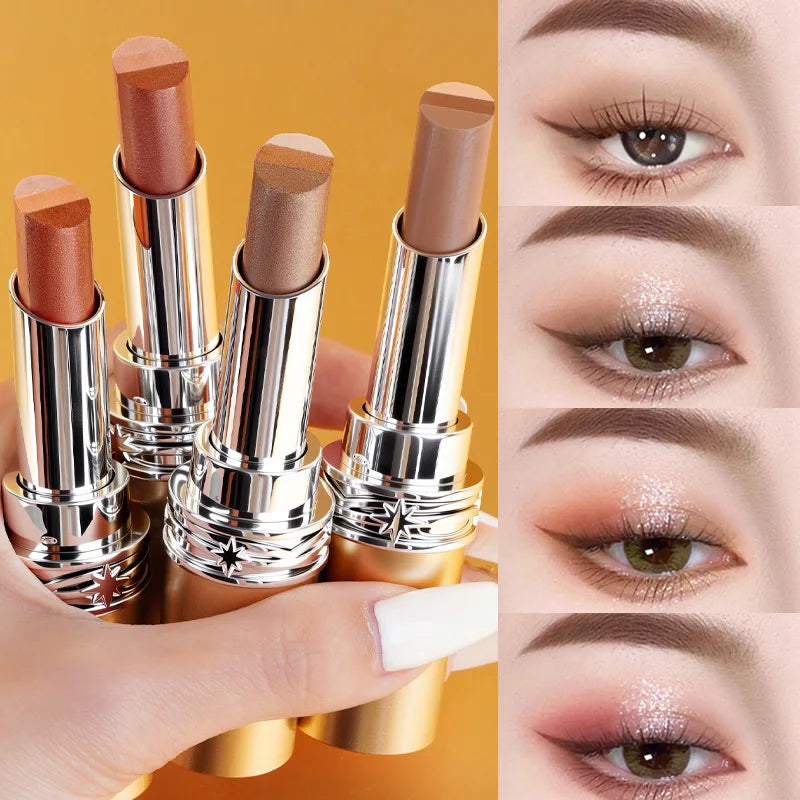 Shiny Three Eye Shadow Stick Waterproof Smooth Natural Makeup