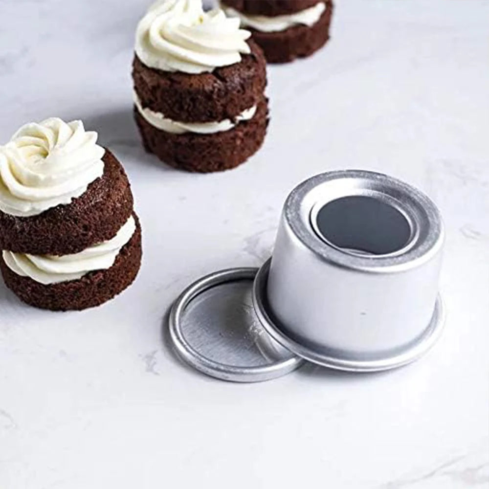 5Pcs Performance Aluminium Mini Round Cheesecake Pan 2Inch Cheesecake Pan Cupcake Pan Muffin Pan Desserts Cake Baking Pan Zpaxo