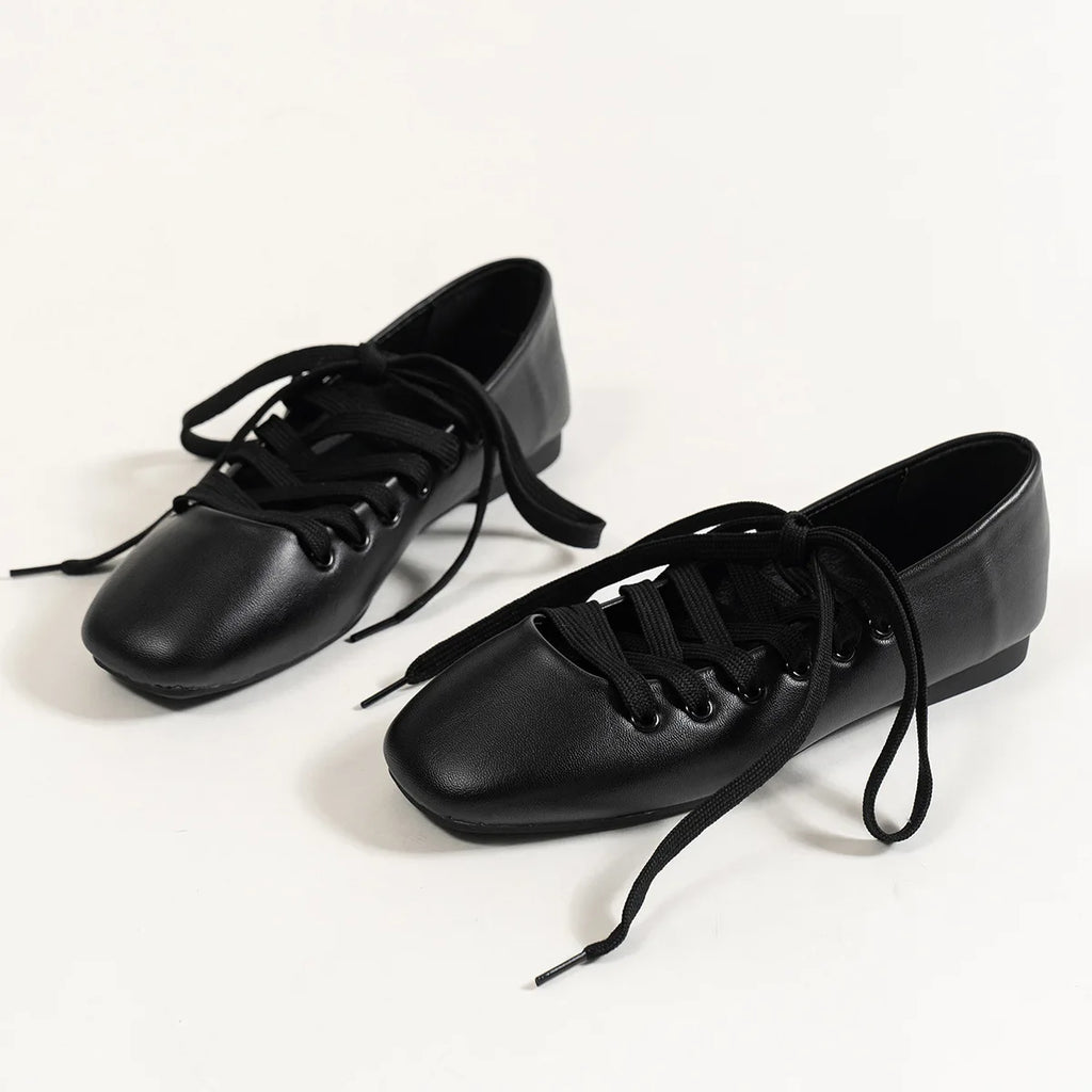 Cross Strap Women Ballet Flats Shoes Comfort Soft Sole Spring Autumn