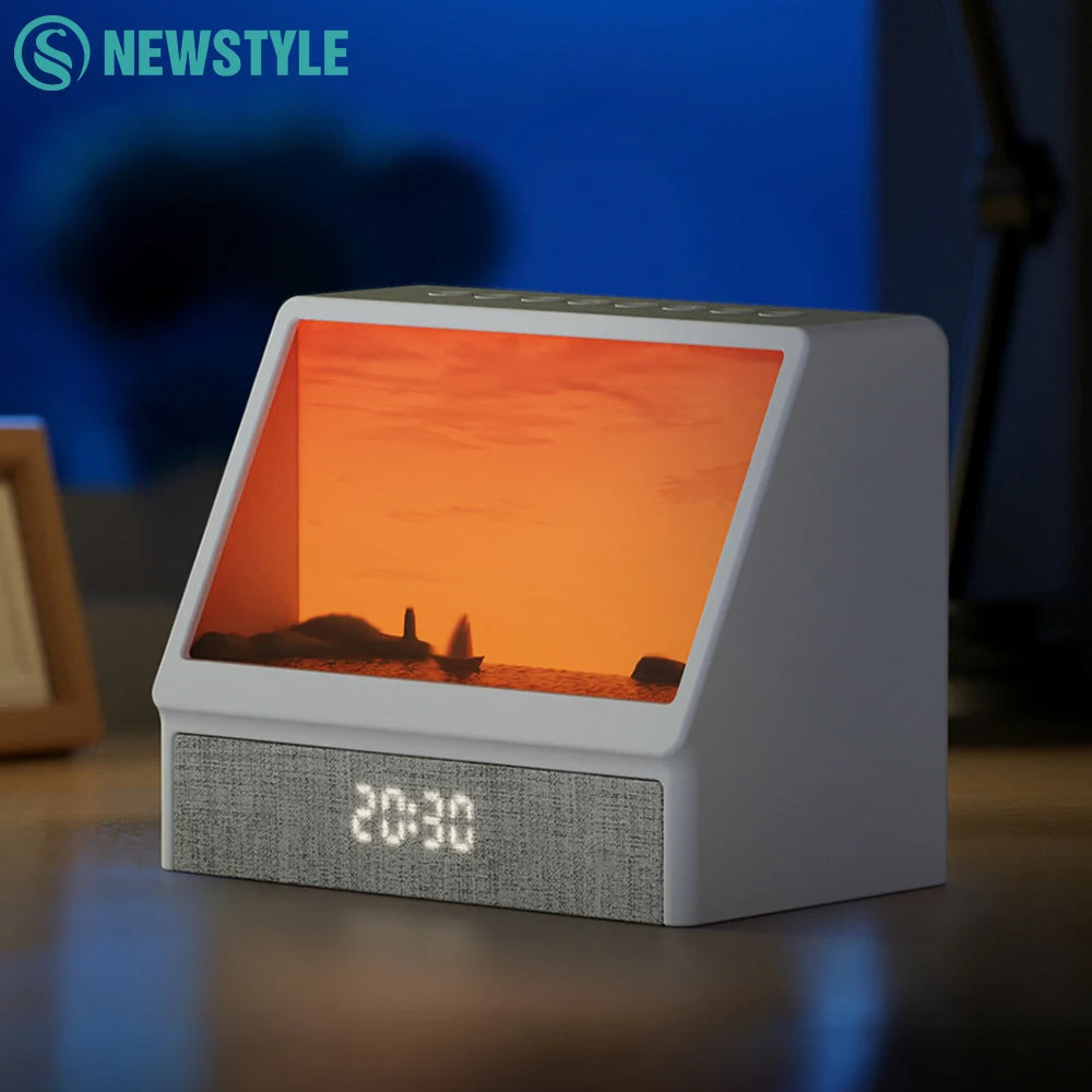 Sunrise Alarm Clock Wake Up Night Light Bluetooth Table Decoration Zpaxo