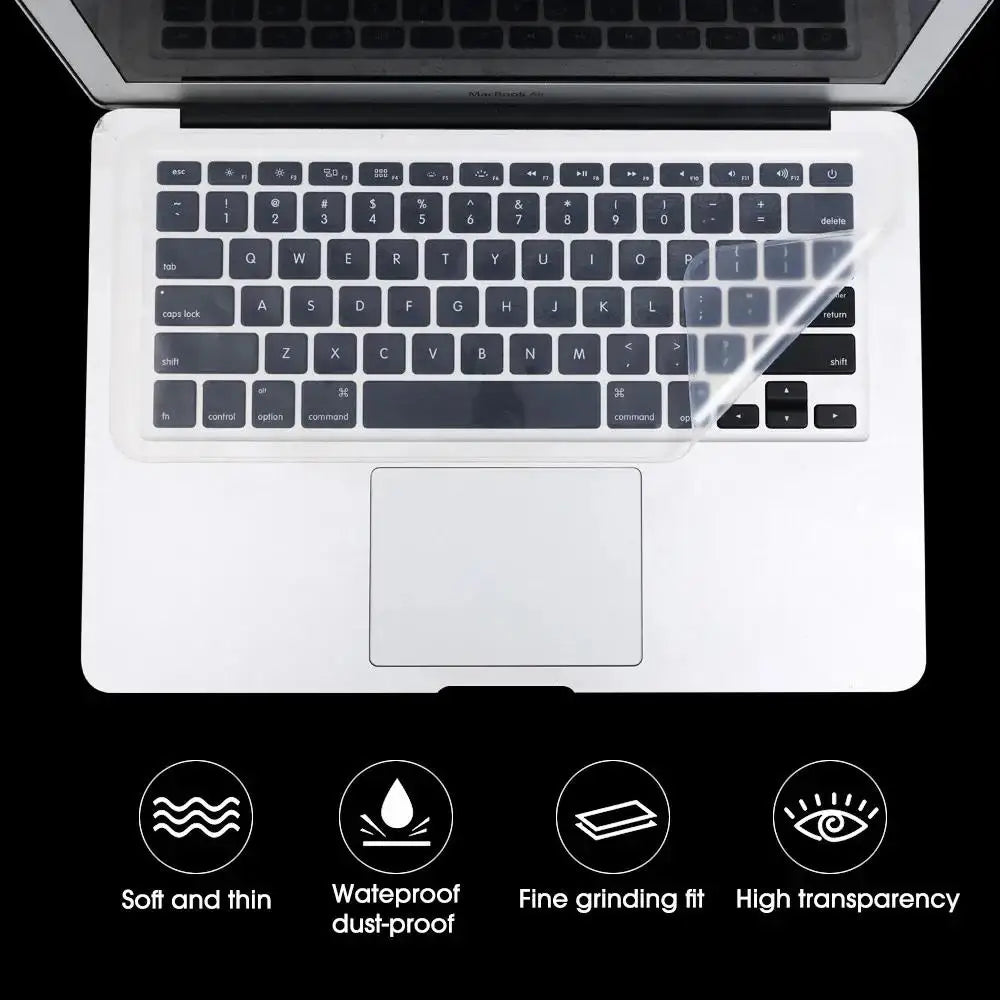 Universal Waterproof Laptops Keyboard Covers Silicone Protective Film For 13 14 15 16 17 Inch Transparent Films for Mac Notebook Zpaxo
