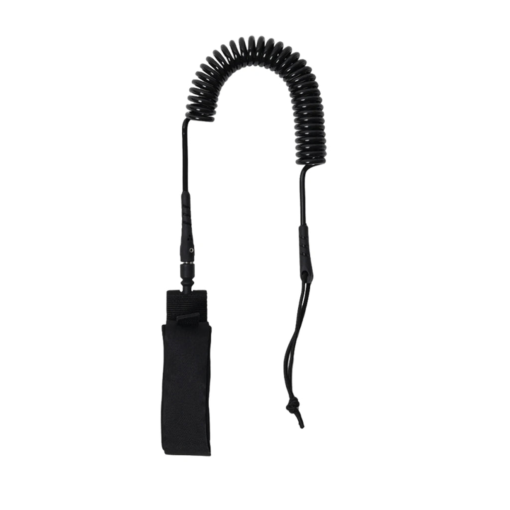 10FT 5.5 MM Surfboard Foot Leash Strong Cord Surf Leashes 360 Degree Rotating Design for Outdoor Surfing Accessories & Daily Use Zpaxo black