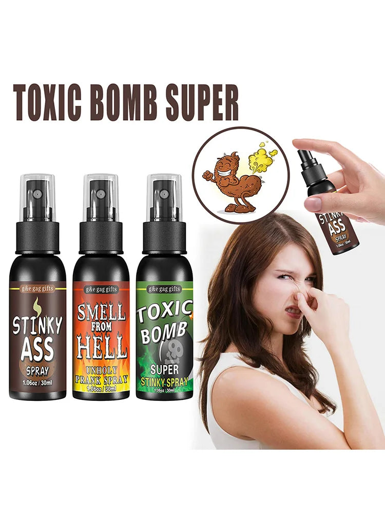 30ml Fart Spray Party Supplies Plastic Liquid Fart Gag for Adults Kids Terrible Stinky Fart Spray Non Toxic Halloween Funny Toys Zpaxo