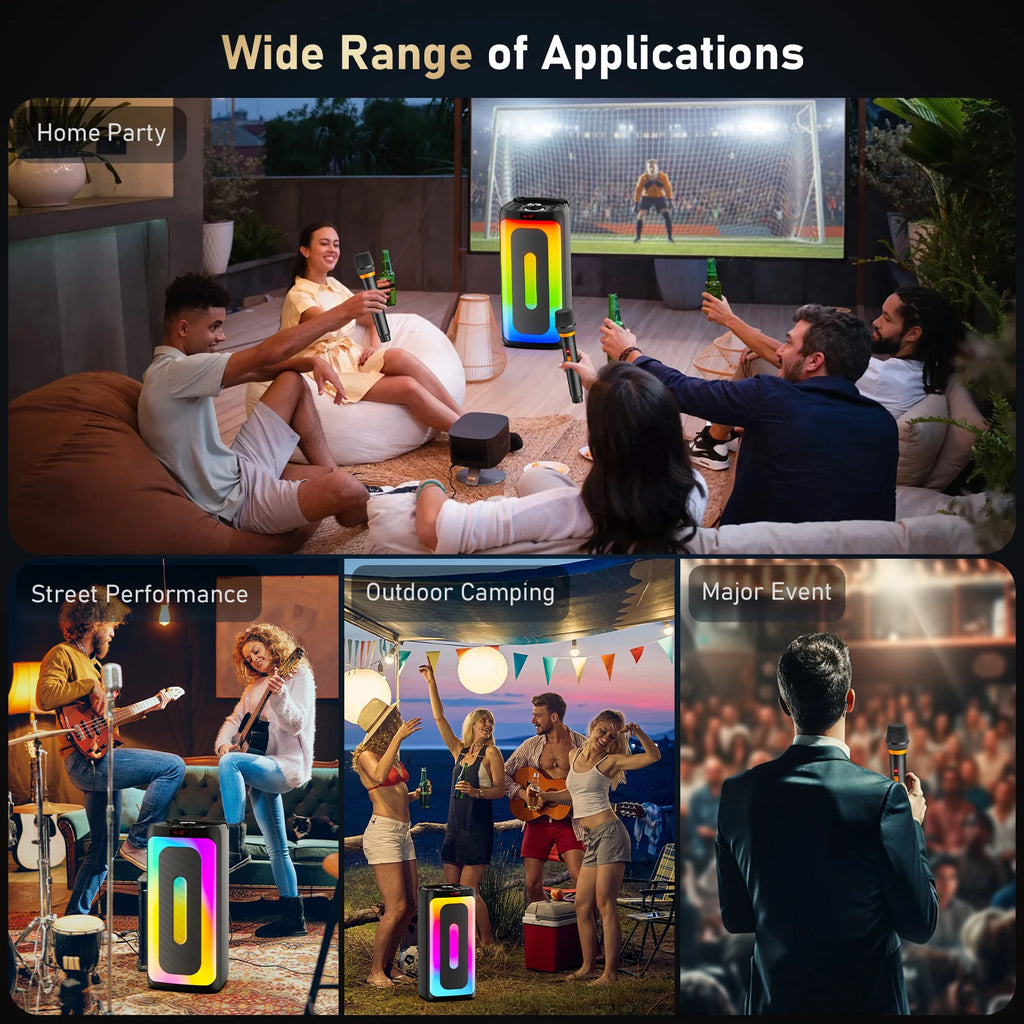 T25 Karaoke Machine Adult Bluetooth Speaker Microphone Home Party