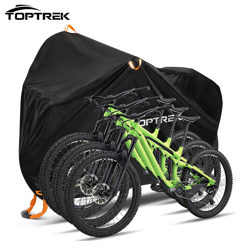 Toptrek Bike Cover 210D Oxford Outdoor Storage Waterproof&Anti-UV Bicycle Cover with Waterproof Membrane for 1-3 Bikes Rain Snow Zpaxo