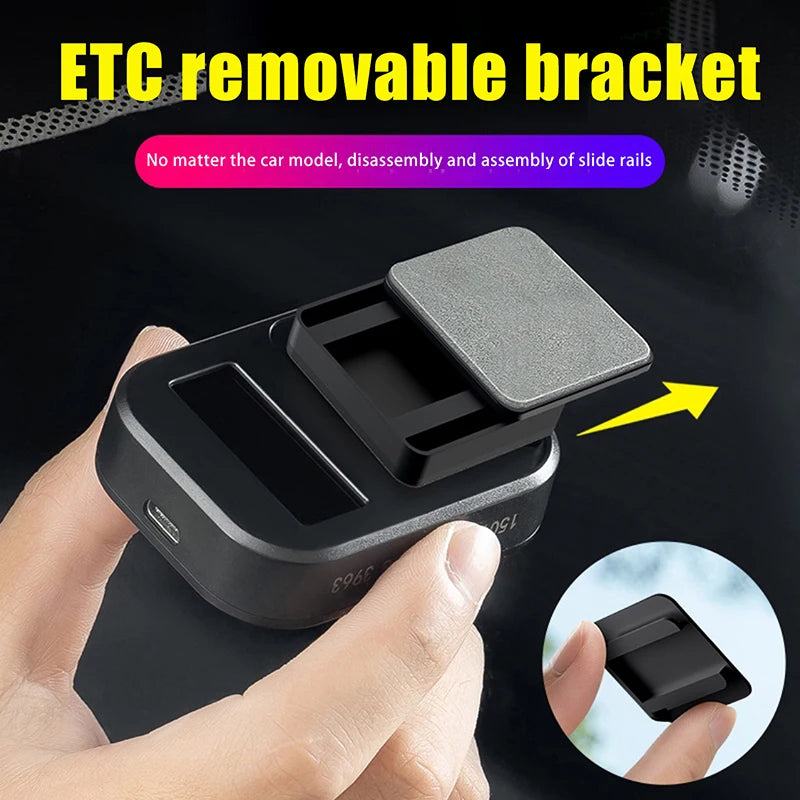 Universal Car Toll Pass Holder Adhesive Sticky ETC Bracket Removable