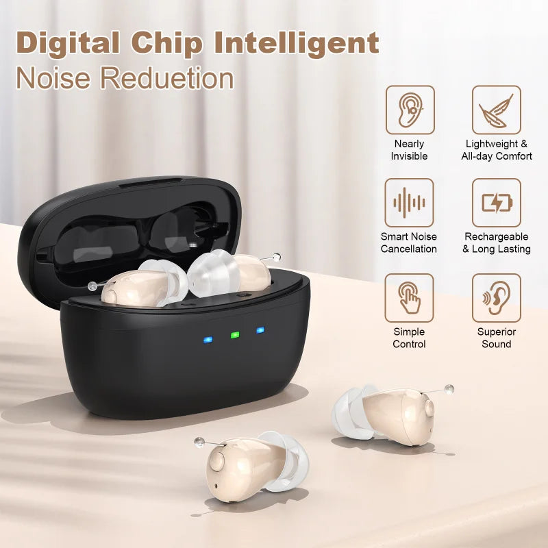 Hearing Amplifiers Earbud Digital In-ear Enhancer Sound Voice