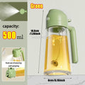 500ml Glass oil spray kitchen Spray Oil Sprayer Bottle Spray Oil Dispenser Oils Jar Cruet BBQ Baking Roasting Picnic Tool Zpaxo Glass-Green-500ml
