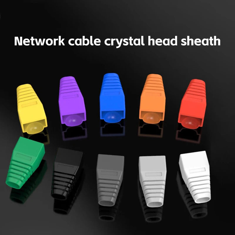 Colorful CAT5E CAT6 RJ45 Ethernet Network Connector Plug Cover Strain Zpaxo