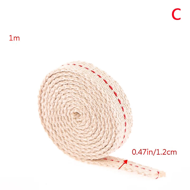1M Kerosene Lamp Wick Braided Cotton Flat Oil Lantern Zpaxo 12mm