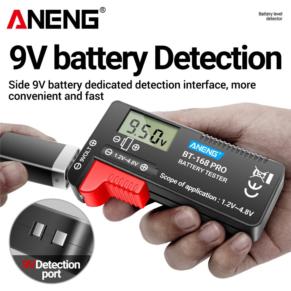 Digital Lithium Battery Capacity Tester ANENG BT-168 Checker Load