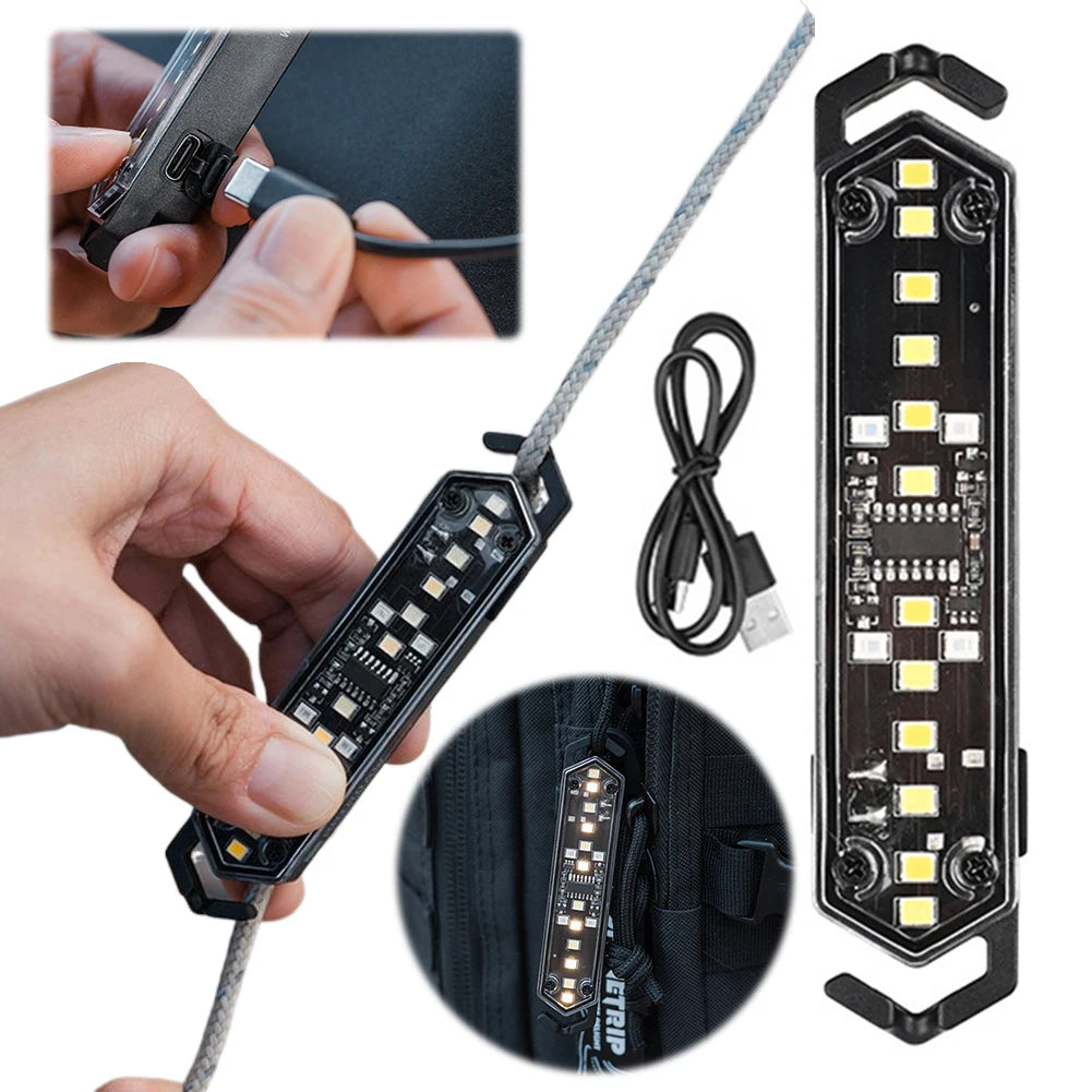 Wind Rope Buckle Light Type-c Charging Warning Stepless Dimming Tent