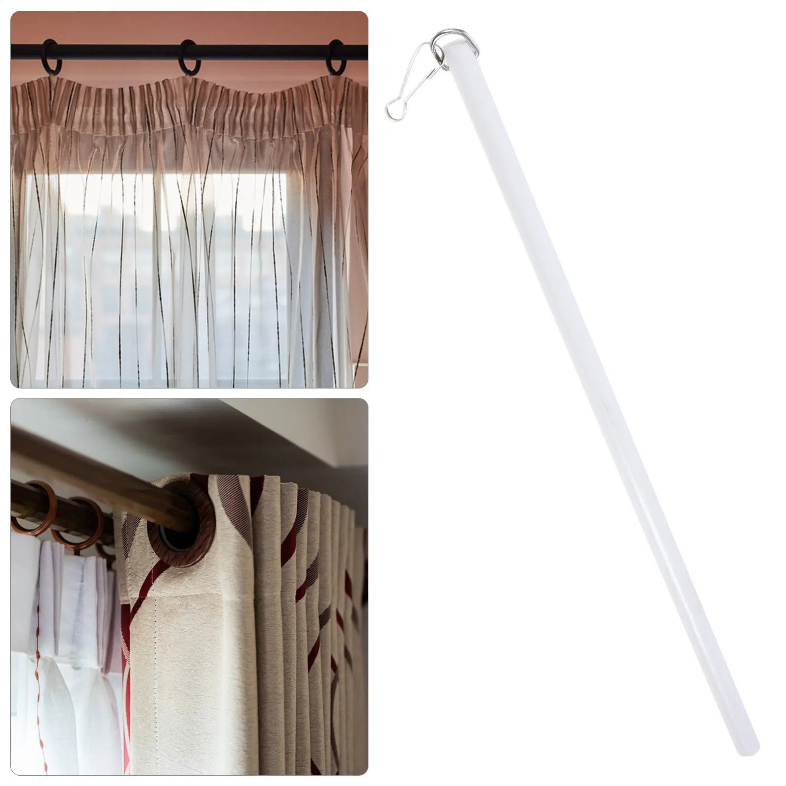 Acrylic Curtain Pull Rod Blind Replacement Wand Drapes Modern