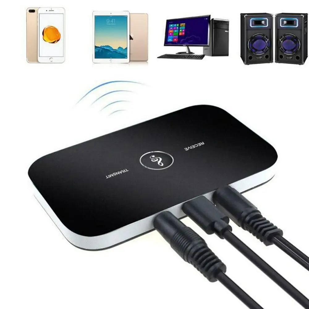 Wireless 2in1 Aux Audio Adapter Bluetooth 5 0 Transmitter Receiver TV