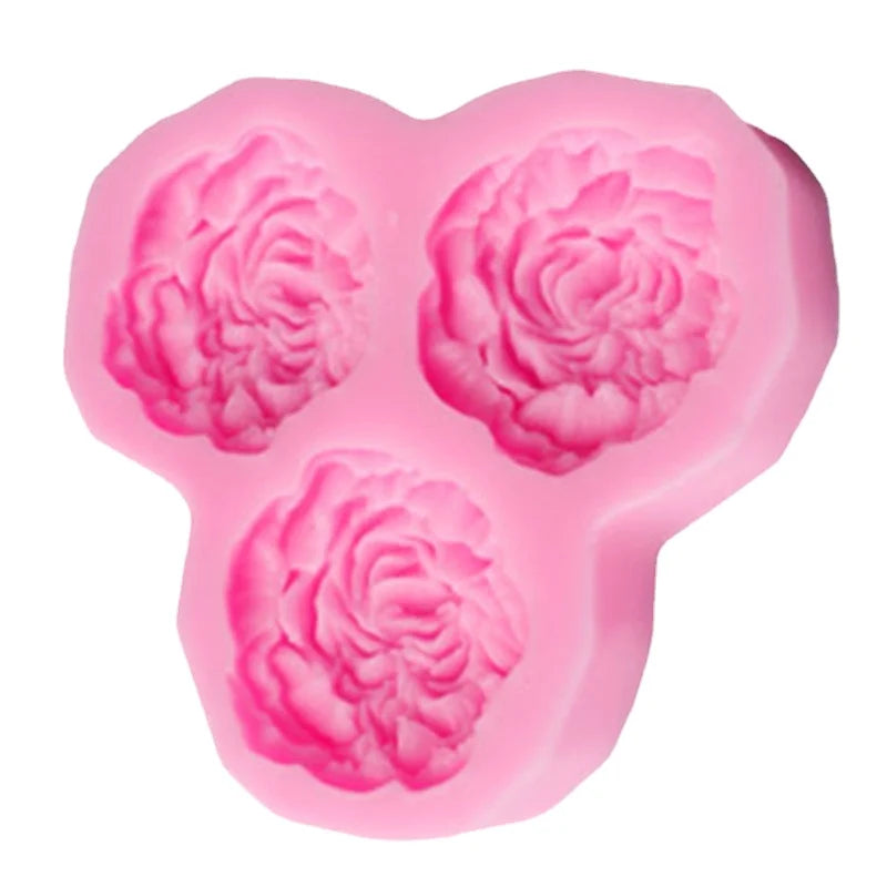 Peony Flower Silicone Molds Wedding Cupcake Topper Fondant Cake Decorating Tools Soap Resin Clay Candy Chocolate Gumpaste Moulds Zpaxo random