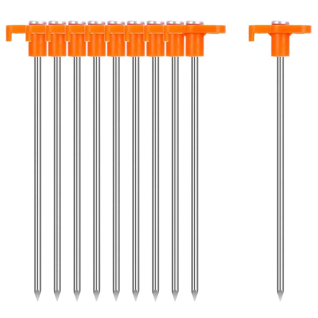 T-shaped Tent Stakes Non-slip Rust-proof Steel Canopy Anchors