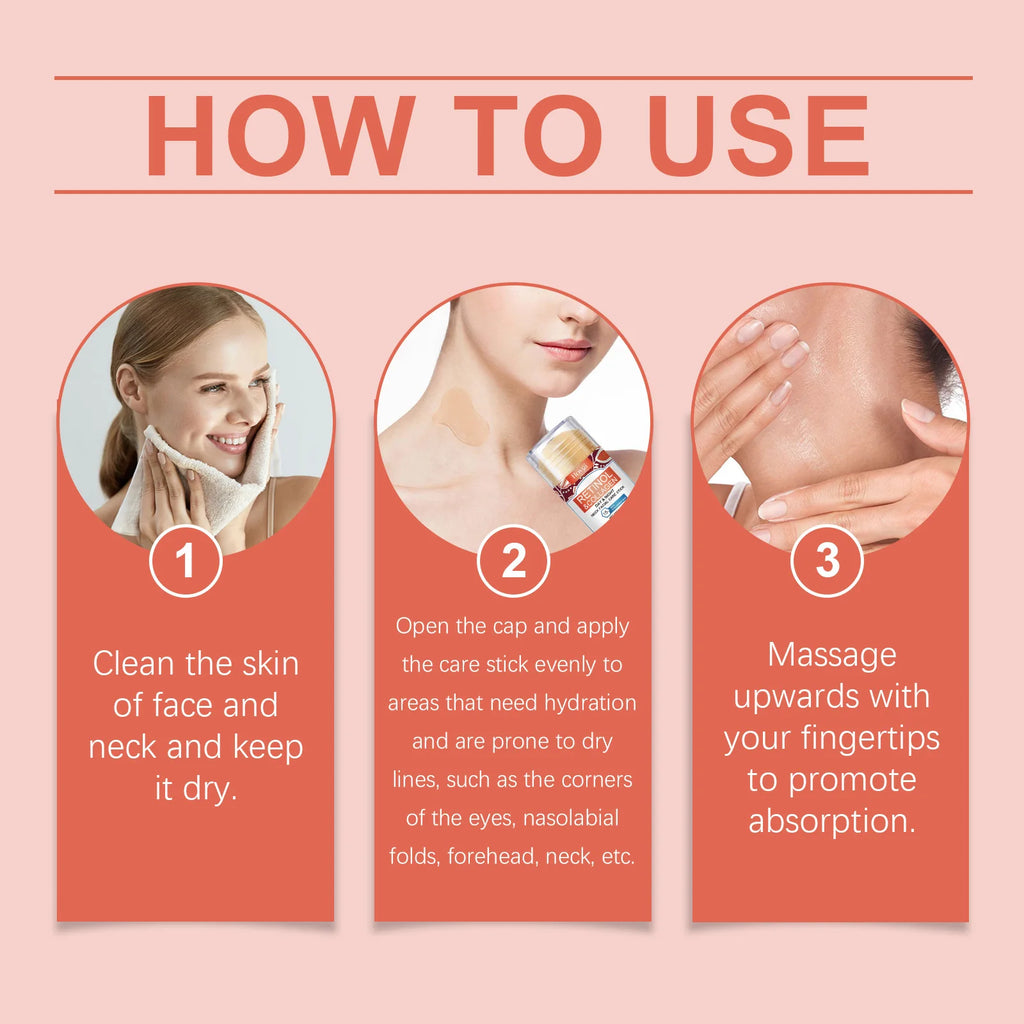 Neck Face Firming Stick 40g with Jojoba Oil Hyaluronic Acid Collagen Anti Wrinkle Cream for Sagging Hydrating for Sensitive Skin Zpaxo