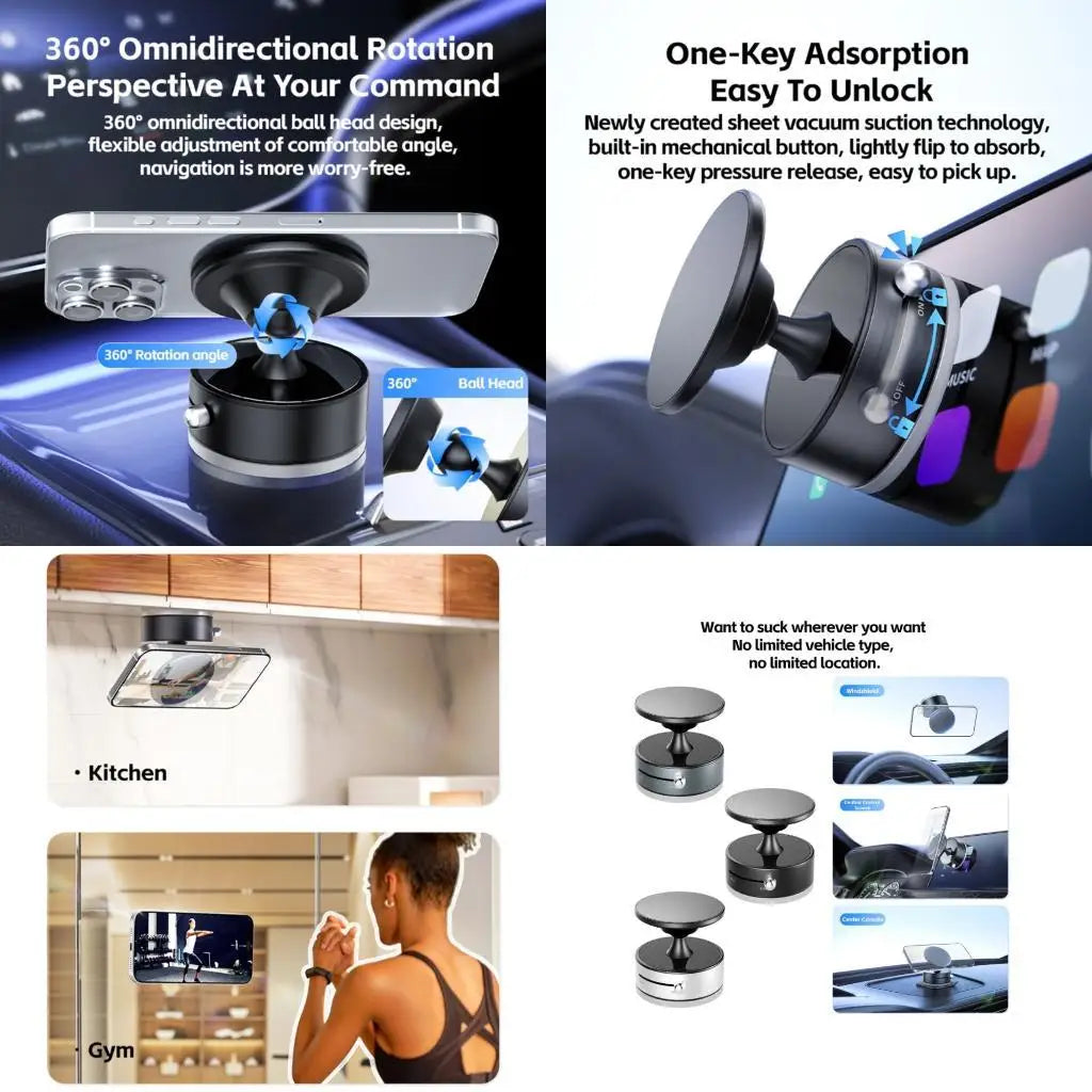 652F Windshield Smartphone Mount Support Bracket Vacuum Suctions 360 Zpaxo