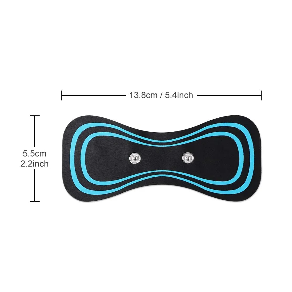10PCS Portable Mini Electric Neck Back Massager Cervical Massage Patch Stimulator Massage Patch Replacement Patch Zpaxo