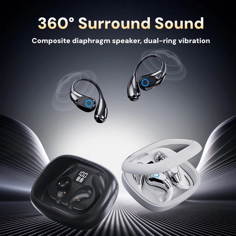 2026 Upgraded Open Ear Headphones Over Earbuds Ergonomic Earhook