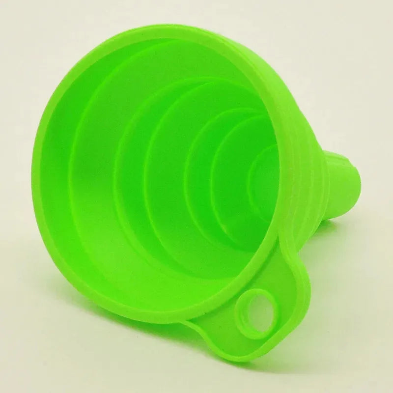 Foldable Silicone Funnel – Portable for Fuel, Oil & Kitchen