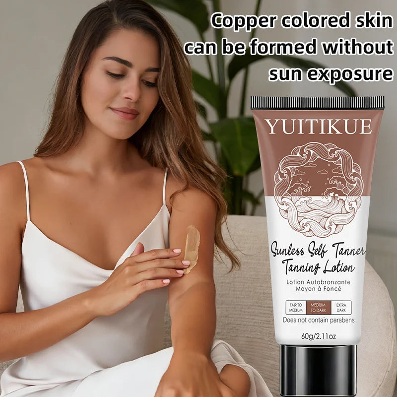 YUITIKUE Sunless Self Tanner Lotion – Bronze Glow 60g Self Tanning Lotion Zpaxo