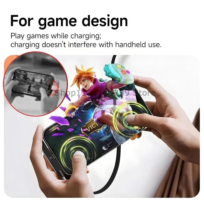 Easy Carry Charging Cord USB C To USB C Cord High Speed Data Quick Charge Phone Charger Cable Built in Foldable Stand Data Wire Zpaxo