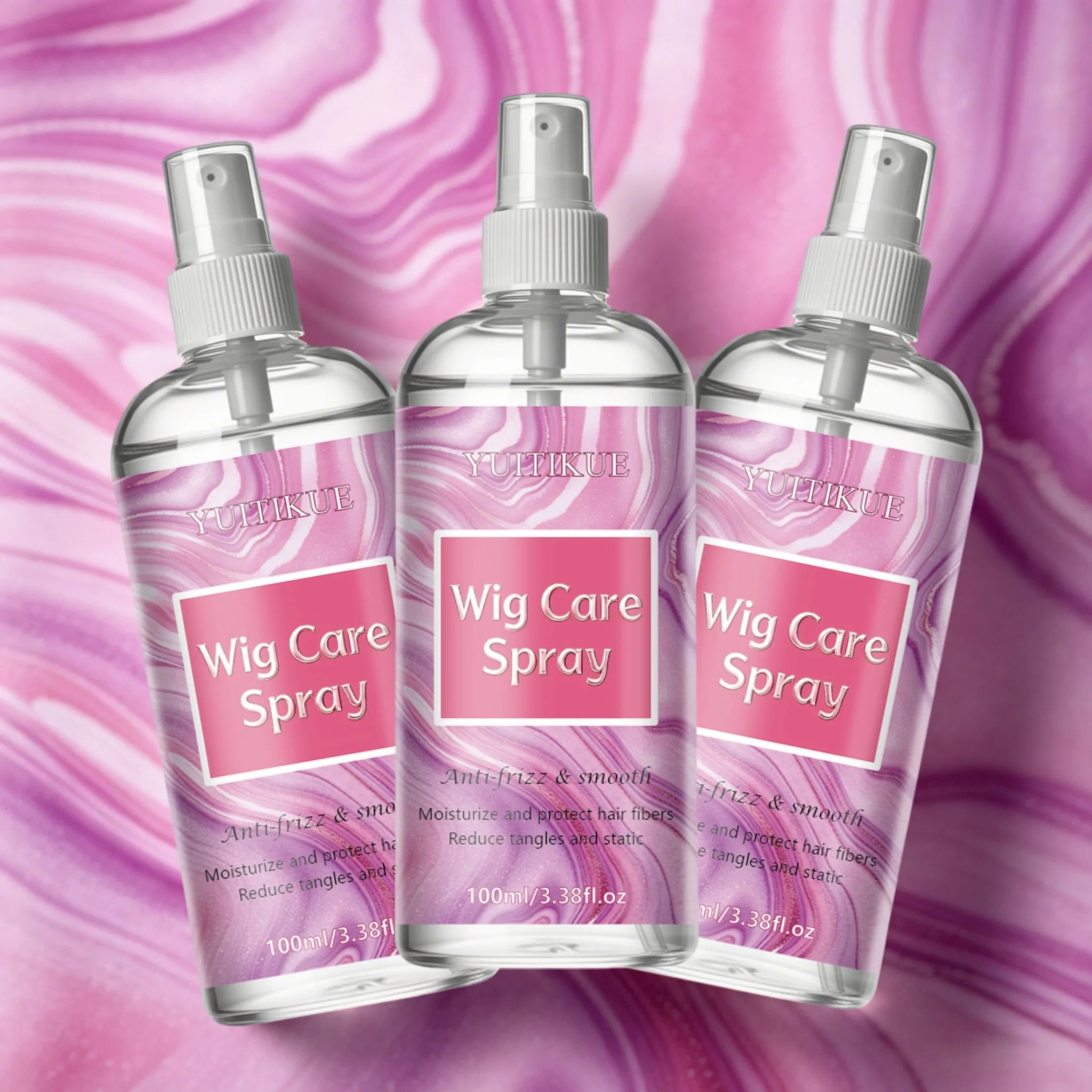 YUITIKUE Wig Care Spray – Anti-Frizz & Anti-Static 100ml Wig Conditioning Spray Zpaxo 3pc