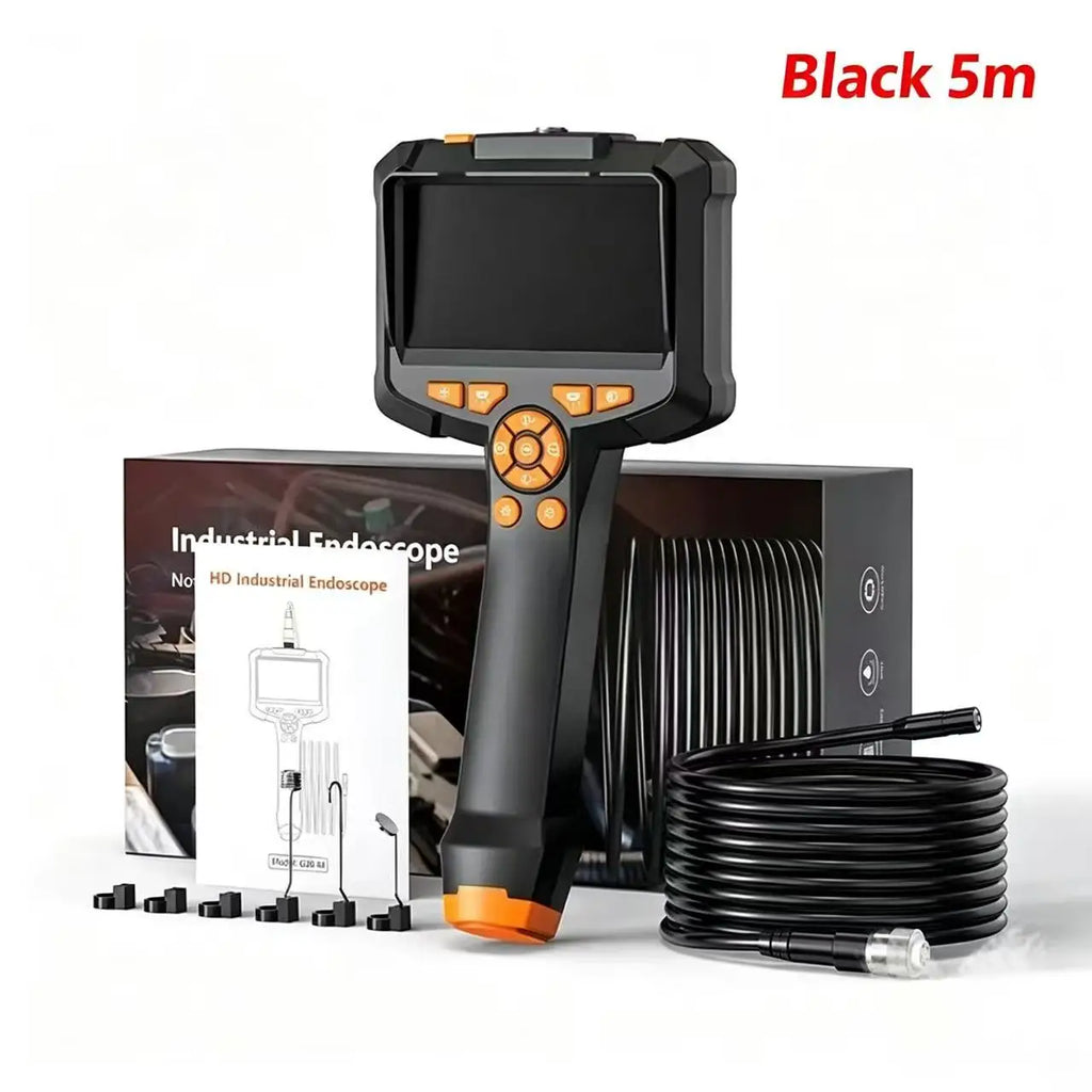 Industrial Endoscope, 4.3-Inch IPS Screen, IP67 Waterproof, HD 1080P, 8mm Lens, Pipe Sewer Inspection Camera for Car Use Zpaxo 5m