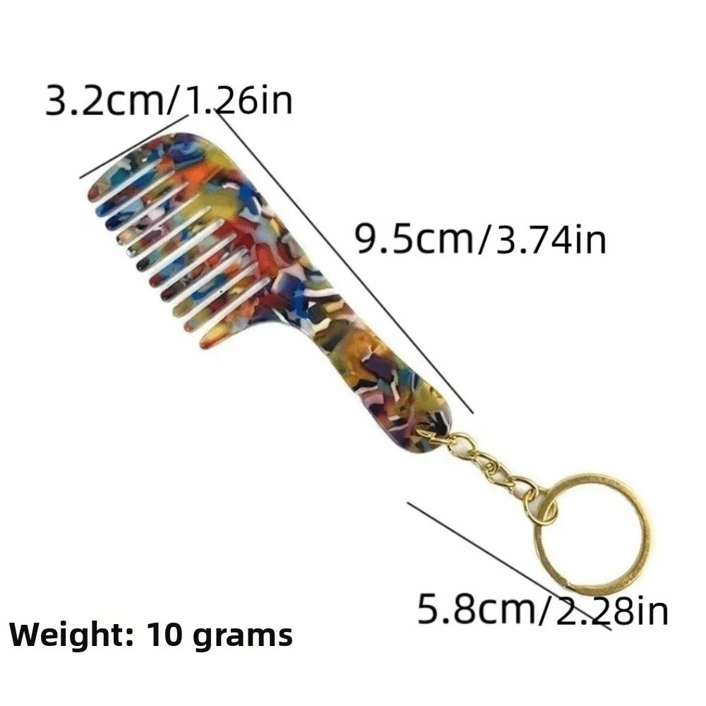 Cute Small Comb Keychain Portable Colorful Pocket Detangling Brush Zpaxo