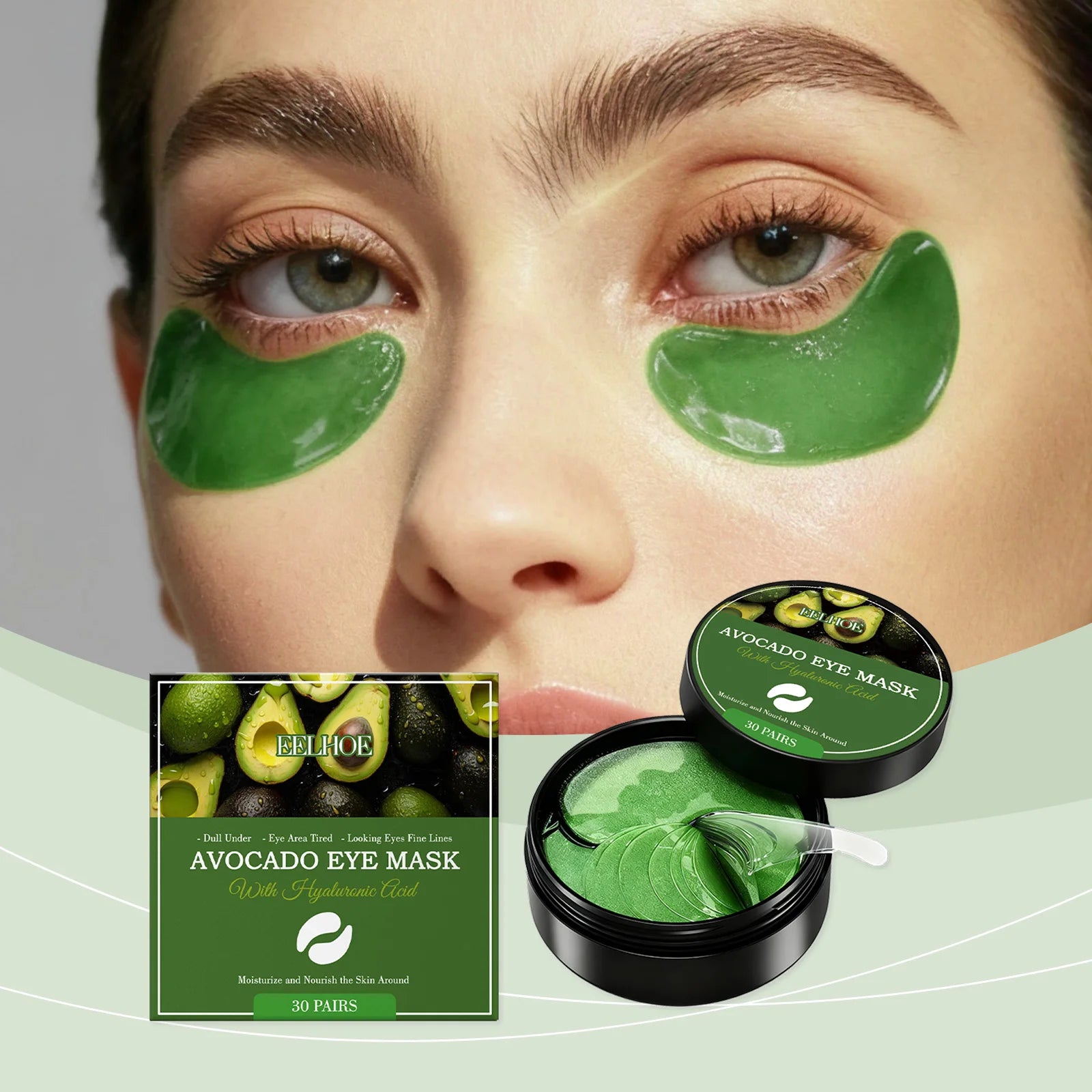 Eelhoe Hyaluronic Acid Under Eye Masks 30 Pairs | Dark Circles Under Eye Mask Zpaxo