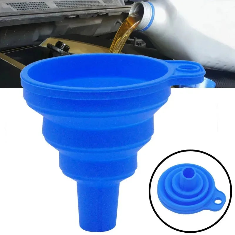 Collapsible Silicone Car Funnel – Universal Oil & Fluid Fill