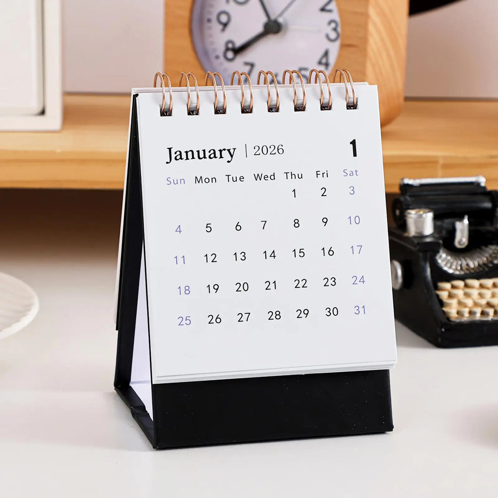 2026 Mini Desk Calendar Small Office Desktop Planner Daily Schedule